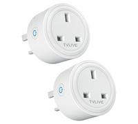 Smart Plug, TVLIVE 2 Pack Smart Plugs that Work with Alexa (Echo, Echo Dot), Google Home Voice Control, Energy Monitoring, Remote Control, Timer & Schedule, smart wifi plug socket UK, No Hub Required