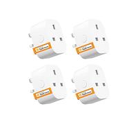 Smart Plug Works with Alexa, Apple HomeKit Siri, Google Home - Refoss Wifi Plug Alexa Smart Sockets Support App Remote Control, Voice Control, Timer, Offline Control, 13A, No Hub Required - 4 Pack