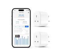 Smart Plug Works with Apple HomeKit Siri, Alexa, Google Home WiFi Smart Socket with Energy Monitoring Remote Control Timer Plug No Hub Required 13A, 2 Pack