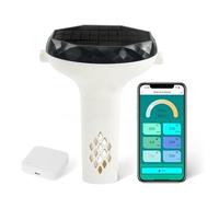 Smart Pool Monitor, Solar Powered All-in-One WiFi Water Tester for Pools, Spas, Hot Tubs - App Monitoring pH, Chlorine, Salinity, Temperature, TDS, EC, ORP