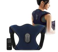 Smart Posture Corrector & Back Massager with Heat - Wireless Posture Brace for Shoulder Pain Relief, 3 Speed Massage + Heat Therapy, Ergonomic Back Straightener for Women/Men, Ideal Gifts fo