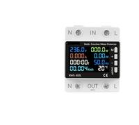 Smart Power Meter Over Under Voltage Protection Relay Switch Circuit Breaker kWh Temperature Meter Smart Life(Meter Protector)