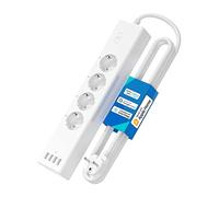 Smart Power Strip WiFi for HomeKit meross WLAN Multiple Socket 4 AC Outputs and 4 USB Ports, Compatible with Alexa, Google Assistant, 2.4 GHz for the Office, Home 4 USB