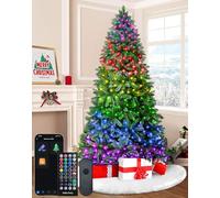 Smart Prelit Christmas Tree with App Control - 6FT Artificial Tree DIY Color, Music Sync, Timer, 920 Branch Tips, LED Tree Easy to Assemble for Home, Outdoor, Party, Holidays