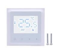 Smart Programmable Digital Thermostat WiFi Touch Control Temperature Controller with Remote App Monitoring for Home Wall Mount ABS White 2 Screws Included