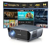 Smart Projector 4K Daylight,Certified Apps,ToF Auto Focus,2400ANSI Lumen Ultra HD Google TV Projector with WIFI6 Bluetooth for Bedroom Home Cinema Outdoor Movie Gaming,NFC,Dolby Audio,HDMI ARC,HDR10