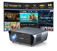 Smart Projector 4K Daylight,Certified Apps,ToF Auto Focus,2550ANSI Lumen Ultra HD Google TV Projector with WIFI6 Bluetooth for Bedroom Home Cinema Outdoor Movie Gaming,NFC,Dolby Audio,HDMI ARC,HDR10