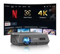 Smart Projector 4K Daylight,Netflix Certified,ToF Auto Focus,1500ANSI High Lumen,Ultra HD Home Outdoor Movie Gaming Projector with WIFI Bluetooth,Android TV 11.0,Google Voice,NFC Casting,Dolby Audio
