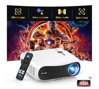 Smart Projector 4K Netflix Certified,Auto Focus,1700ANSI High Lumen,Ultra HD Home Outdoor Movie Gaming Projectors with WIFI 6 Bluetooth,Android TV 11.0,Voice Assistant,NFC Casting,Dolby Audio,HDMI ARC