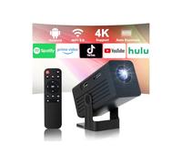 [Smart Projector with Apps] 4K Supported Mini Projector with Wifi and Bluetooth, XENPONAD Movie Projector for Bedroom Celling Camping & Outdoor Use, Portable Projector with Speaker, Auto Keystone