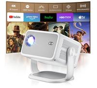 Smart Projector with Integrated Apps 2025 Outdoor Projector 4K, Native 1080p Projector with WiFi Bluetooth, 600 ANSI Proyector, Electric Focus & Auto Keystone, Compatible W Android/Phone/TV Stick