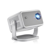 Smart Projector with WiFi and Bluetooth, 1080P Native 4K Support, 600 ANSI Lumen, Electric Focus & Auto Keystone, Built in Apps, Mini Portable Projector for Outdoor Movies Home Theater