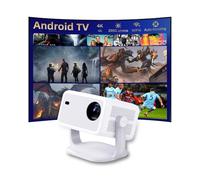 Smart Projectors 2000 Lumens 1080P Full HD 4K HDMI USB Android 11 Wi-Fi 6 Bluetooth 5.2 Home Cinema with Voice Remote Control and Automatic Trapezoidal Focus for Multiple Devices