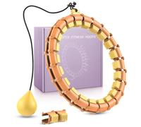 Smart Queen 24 Detachable Knots Quiet Hoop, Weighted Infinity Hula Fit Hoop for Adults Weight Loss, Great for Women and Beginners