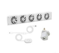 Smart Radiator Fan 5.0 With Temperature Sensor, 1.65W Energy Efficient Heater Booster For Improved Heat Distribution, Compatible With Most Radiators, White(MONO-SET)