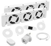 Smart Radiator Fan Booster - Magnetic Radiator Fans for Home with Auto Thermostat Control, Whisper-Quiet Heating Efficiency Enhancer, Energy-Saving & Expandable Design,D-uo set