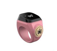 Smart Rechargeable Electronic Tasbih Counter Ring for Prayer for Zikr ABS Material 40mAh Li-ion Battery USB Charging 99999 Counting Range(22mm Rose Gold)