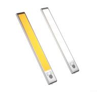 Smart Rechargeable LED Motion Sensor Light 24cm Dimmable Magnetic Strip for Closet Kitchen Wardrobe Hallway Stairs Night for LIGHTING(2pcs 30cm)