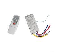 Smart Remote Control Switch for Home Lighting 1/2/3 Way Multi-Control High Power Rocker Switch AC 220V Wireless Wall Switch White 1500W Load 80M Range Energy Efficient(3 Way)