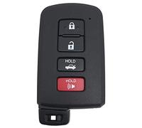 Smart Replacement Key Fob Cover Case Fit for 2019 2018 2017 Toyota Highlander Avalon Camry Corolla RAV4 Key Shell (Black)