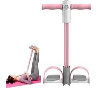 Smart Resistance Band Workout Pedal Puller - 6-tube Strength Training For Home/gym | Digital Display, Voice Feedback, Ideal For Sit Ups, Arms & Legs Pink A