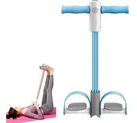 Smart Resistance Band Workout Pedal Puller - 6-tube Strength Training For Home/gym | Digital Display, Voice Feedback, Ideal For Sit Ups, Arms & Legs Blue B