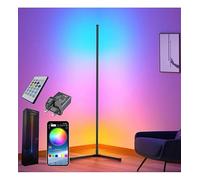 Smart RGB Corner Floor Lamp, 165cm LED Color Changing Mood Light With App & Remote Control, Music Sync, 3000+ Modes DIY Lighting, Dimmable Standing Lamp For Living Room, Bedroom, Gaming & Home Decor