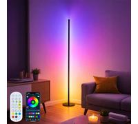 Smart RGB Corner Floor Lamp with App & Remote Control, Colour Changing LED Standing Lamp with Music Sync, Dimmable Mood Lighting for Living Room Bedroom Gaming Room