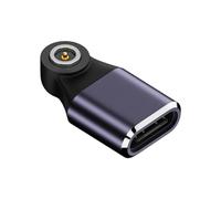 Smart Ring Charger Adapter Aluminum Alloy N52 Magnetic Type-C Female Smart Ring Charging Converter 500mA Connector with Rings Sizes Purple