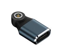 Smart Ring Charger Adapter Aluminum Alloy N52 Magnetic Type-C Female Smart Ring Charging Converter 500mA Connector with Rings Sizes Blue