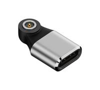 Smart Ring Charger Adapter Aluminum Alloy N52 Magnetic Type-C Female Smart Ring Charging Converter 500mA Connector with Rings Sizes Silver