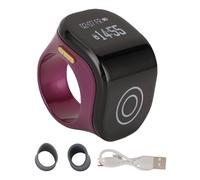 Smart Ring Counter, Adjustable Touch Control Digital Tally Ring with LCD Display Rechargeable Clicker Counter for Finger Tracking, Daily Use Sports Work (Purple)
