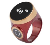 Smart Ring Counter Digital LCD Touch Ring for Work Sports and Daily Use Adjustable ABS 1 Pack (Red)
