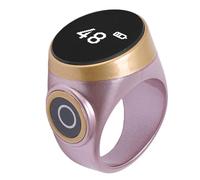 Smart Ring Counter Digital LCD Touch Ring for Work Sports and Daily Use Adjustable ABS 1 Pack (Rose Gold)