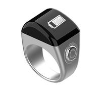 Smart Ring Counter - Prayer Tally Display, Vibration Alert Wearable | Digital Recitation Tracking Device, Daily Salah Timing Worship Spiritual Focus Productivity Aid Moments N