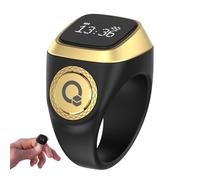 Smart Ring Counter - Rechargeable Finger Counter | Intelligent Smart Ring For Men Women | Supports Multiple Languages | Clear Display With 5 Prayer Time Reminders | Gift Accessories
