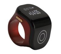 Smart Ring Counter, Touch Technology, Large LCD Display, Long Lasting Battery Standby, Water Proof, with Innovative Smart Microprocessor, Easy to Adjust Size, Daily Life (Red)