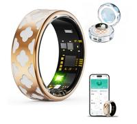 Smart Ring, Enamel Health Rings for Women&Men, Fitness Tracker with Heart Rate, Blood Oxygen, Blood Pressure, Sleep Tracker, Step Tracker, IP68 Waterproof Smart Ring for iphone & Android (10# 19.8mm)