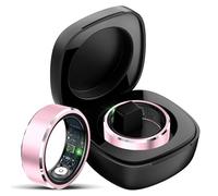 Smart Ring Fitness Ring Heart Rate Monitor Sleep Ring Pedometer Rings Sports Fitness Tracker Camera Remote Pink Ring for Ladies Women Smart Rings for Android iOS Phone