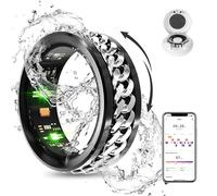 Smart Ring Fitness Tracker Ring - Health Sleep Heart Rate Blood Oxygen Blood Pressure Tracker,Stress Relief, Fashionable Style,IP68, Compatible with iOS,Android, Remote Photograph, Family Care(10#)
