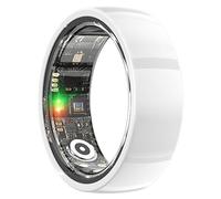 Smart Ring for Men Women Ceramics Smart Ring Blood Pressure Monitor Heart Rate Monitor Sleep Tracker Health Ring Fitness Tracker Pedometer Calories Step Counter Waterproof Compatible with iOS Android