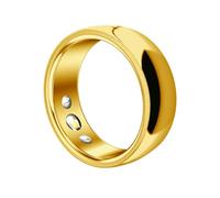 Smart Ring for Men Women, Health Tracker Ring with Charger Case, Sleep Tracking, Body Temp & Fitness Monitor, IP68 Waterproof, Work for IOS for Android, Gold (Size 17)