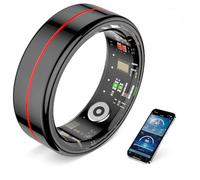 Smart Ring for Women & Men -100+ Sports Modes, Fitness Tracker with Heart Monitor, Sleep Tracker, Step Counter, Fitness Ring Compatible Android iOS, IP68 Waterproof, No Subscription Fee (Black, 8)