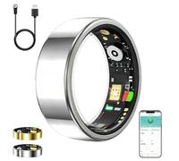 Smart Ring for Women Men,Birthday Gifts for Women Men - Health & Activity Tracker with Heart Rate,Sleep Monitoring/Blood Oxygen/Motion Tracking,Waterproof & No Subscription Required Silver 9