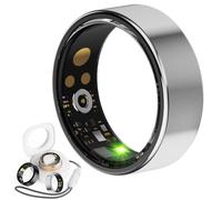 Smart Ring for Women Men, Fitness Tracker Ring with Sleep and Heart Rat Monitor, Health Ring with Steps, Distance & Calorie Count, IP68 Waterproof (Silver, 11#)