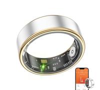 Smart Ring Health Fitness Tracker, Size First with Sizing Kit, Activity & Sleep Tracker/Stress/Heart Rate Monitor, Waterproof Smart Ring for Men/Women, No App Subscription (Platinum, 8)