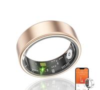 Smart Ring Health Fitness Tracker, Size First with Sizing Kit, Activity & Sleep Tracker/Stress/Heart Rate Monitor, Waterproof Smart Ring for Men/Women, No App Subscription (Golden, 11)