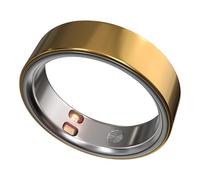 Smart Ring Health Tracker 5ATM Waterproof Sport Ring Exclusive Vibration Alerts Titanium Blood Oxygen/Sleep/Emotional Management Women Cycle Prediction Compatible with iOS/Android Sunlight Gold 7.5
