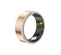 Smart Ring Health Tracker for Men/Women - Sleep Tracking Wearable - Heart Rate - Waterproof Fitness Tracker - Blood Oxygen Monitoring - No App Subscription - 8-10 Days Battery Life - Gold - Size 12