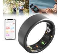 Smart Ring Health Tracker with Bluetooth 5.1, Heart Rate Monitor, Blood Oxygen Monitor, Body Temperature, Sleep Tracking, Compatible with iOS & Android